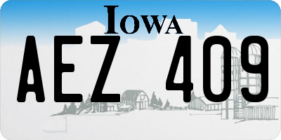 IA license plate AEZ409