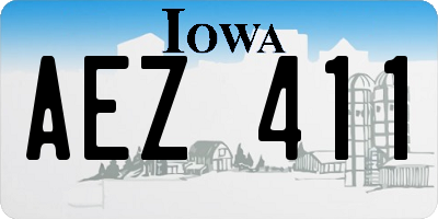 IA license plate AEZ411