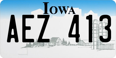 IA license plate AEZ413