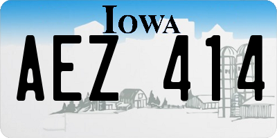 IA license plate AEZ414