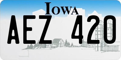 IA license plate AEZ420