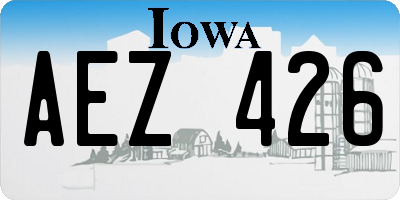 IA license plate AEZ426