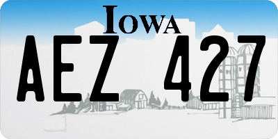 IA license plate AEZ427