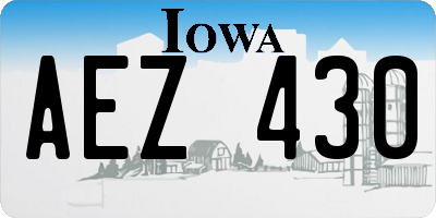 IA license plate AEZ430
