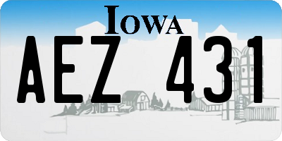 IA license plate AEZ431