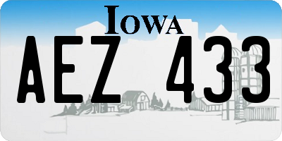 IA license plate AEZ433