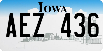 IA license plate AEZ436