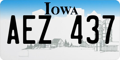 IA license plate AEZ437