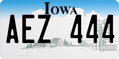 IA license plate AEZ444