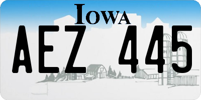 IA license plate AEZ445