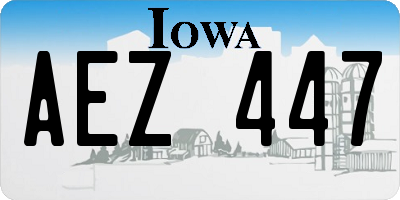 IA license plate AEZ447