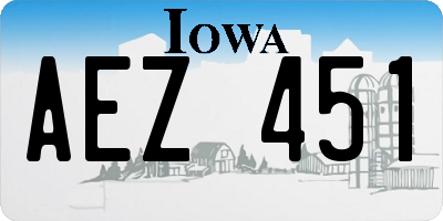 IA license plate AEZ451