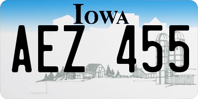IA license plate AEZ455