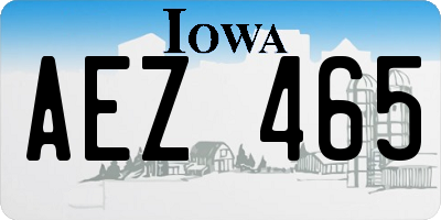 IA license plate AEZ465