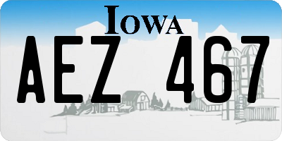 IA license plate AEZ467