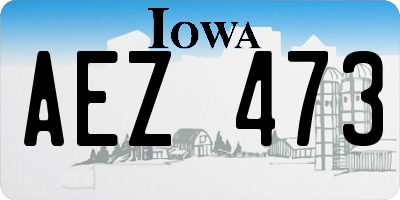 IA license plate AEZ473