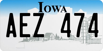 IA license plate AEZ474