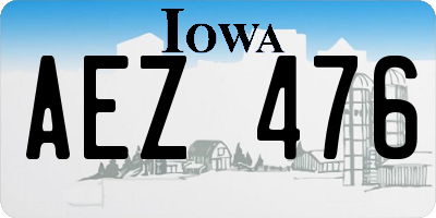 IA license plate AEZ476