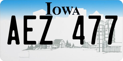 IA license plate AEZ477