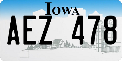 IA license plate AEZ478
