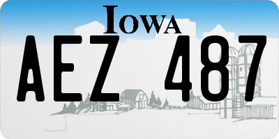 IA license plate AEZ487