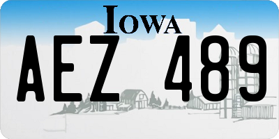 IA license plate AEZ489