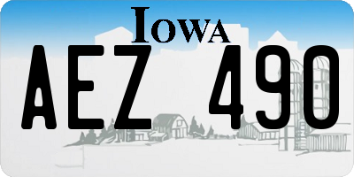 IA license plate AEZ490