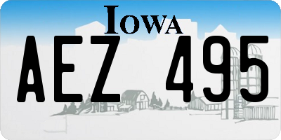 IA license plate AEZ495