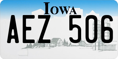 IA license plate AEZ506