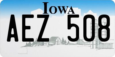 IA license plate AEZ508