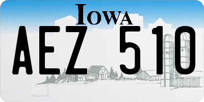 IA license plate AEZ510