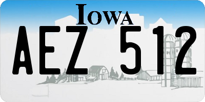 IA license plate AEZ512