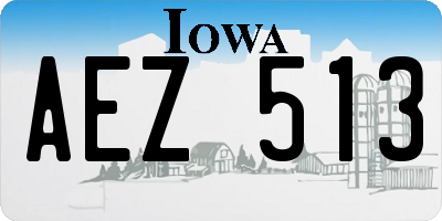 IA license plate AEZ513