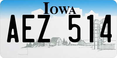 IA license plate AEZ514