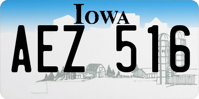 IA license plate AEZ516