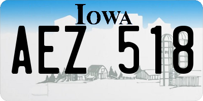 IA license plate AEZ518