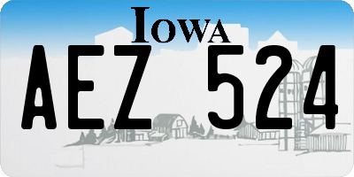 IA license plate AEZ524