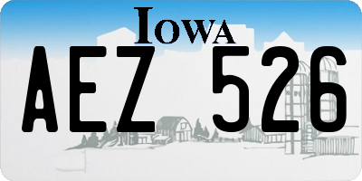 IA license plate AEZ526