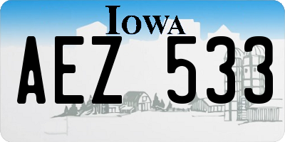 IA license plate AEZ533