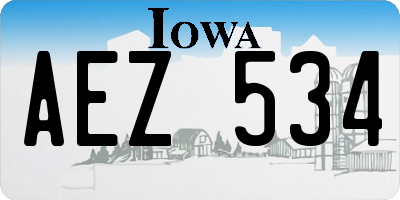 IA license plate AEZ534