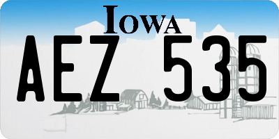 IA license plate AEZ535