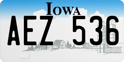 IA license plate AEZ536