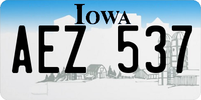 IA license plate AEZ537