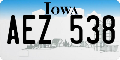 IA license plate AEZ538