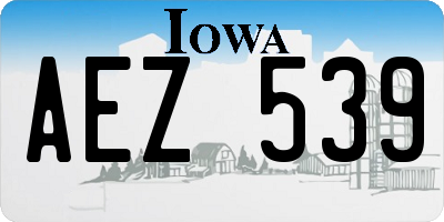 IA license plate AEZ539