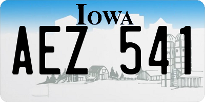 IA license plate AEZ541
