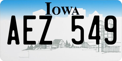 IA license plate AEZ549