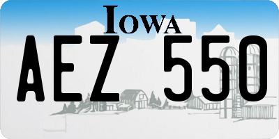 IA license plate AEZ550