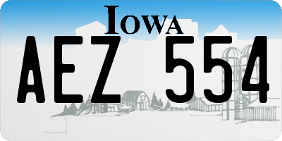 IA license plate AEZ554