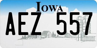 IA license plate AEZ557